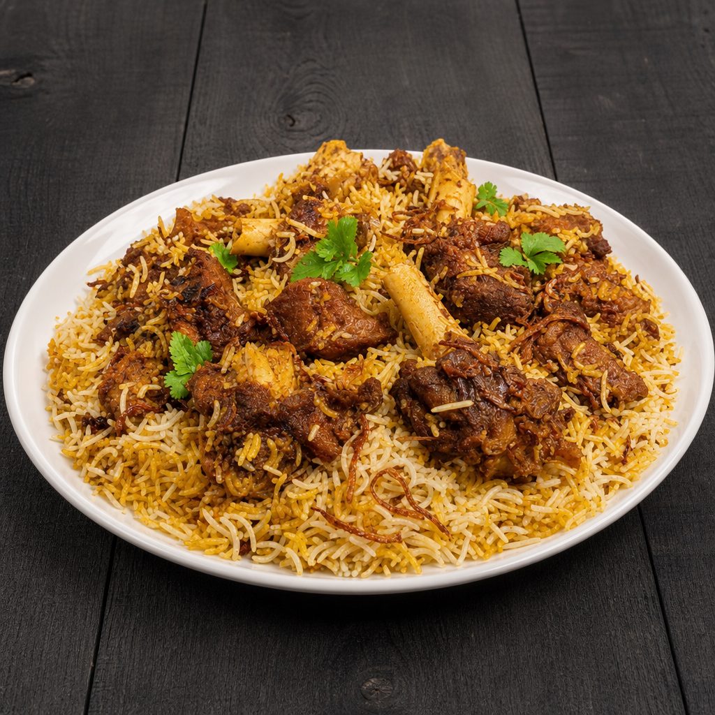 Gongura Goat Biryani.