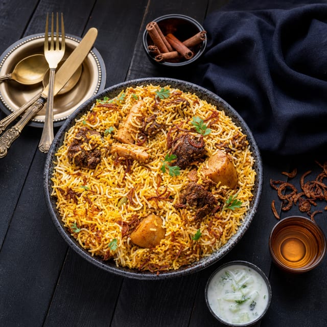 Family Goat Biryani.