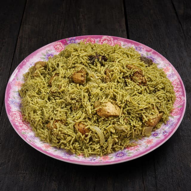 Family Gongura Chicken Palav.
