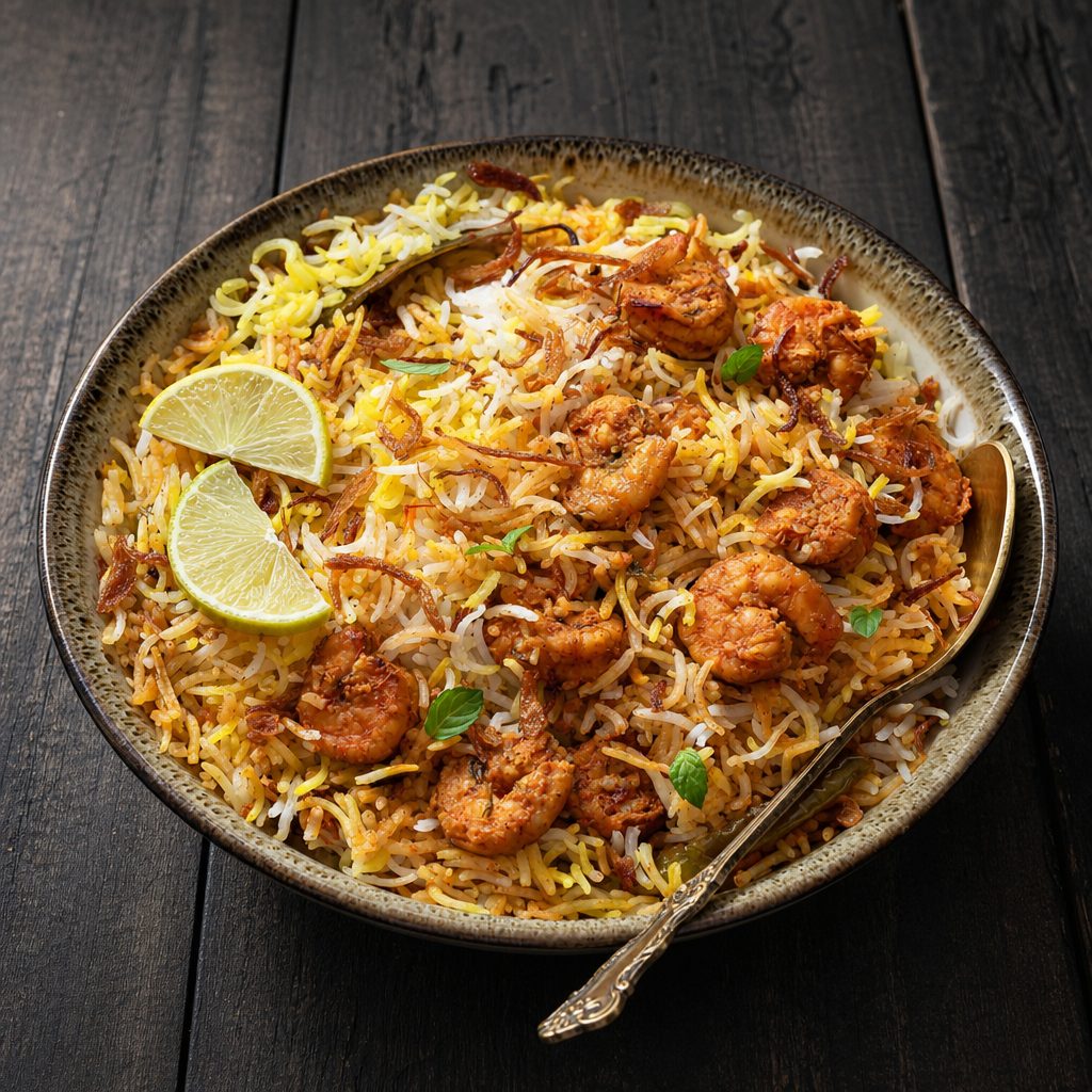 Shrimp Biryani (Reg).