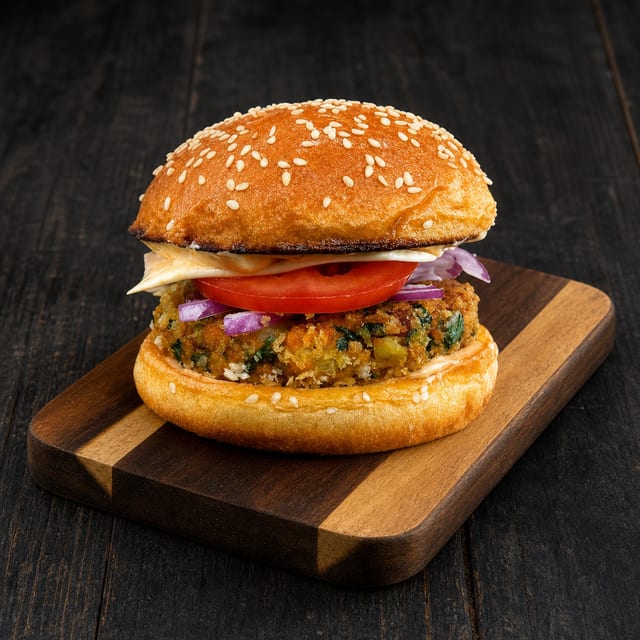 Aloo Tikki Veg Burger.