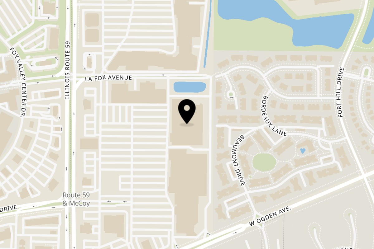 Map showing the location of Naani's Cafe on 776 Rte 59 in Naperville